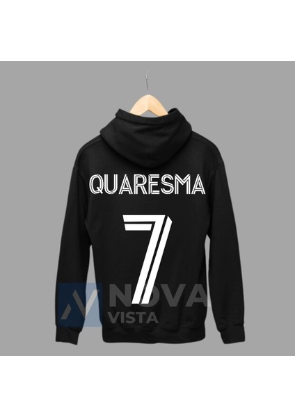 Ricardo Quaresma 7 Numara Sırt Forma Baskılı Unisex Kapüşonlu Fermuarlı Ceket Sweatshirt