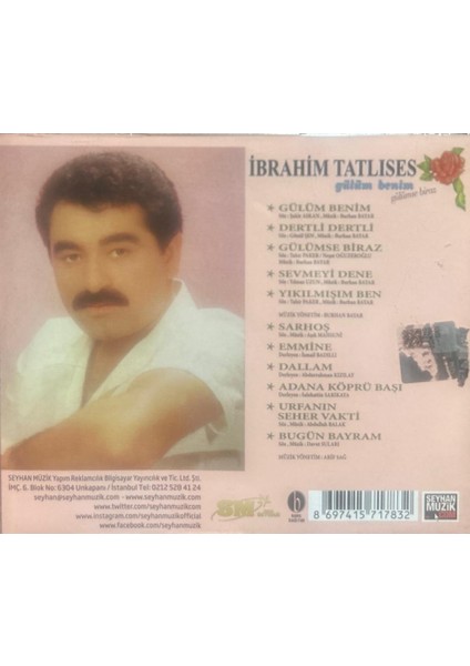 İbrahim Tatlıses ‎– Gülüm Benim - Gülümse Biraz CD