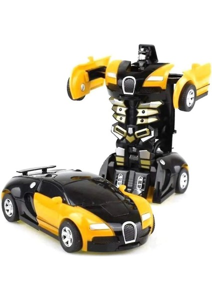 Transformer Robot Çek Bırak Kendinden Robota Dönüşebilen 1:32 Bugatti Oyuncak Araba