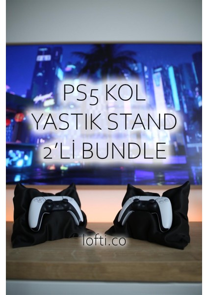 2’li Yastık Kol Tutucu - Dekoratif Joystick Standı Ps4-Ps5 Uyumlu