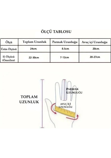 Motosiklet Eldiveni- Avuç Içi Kaymaz Silikon, Su Geçirmez ve Rüzgar Koruyucu