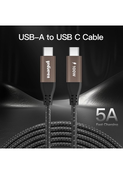 Type C To Type C 100WATT Android Huawei Xiaomi Iphone Hızlı Şarj Data Kablosu Siyah 2 Metre fiyatları