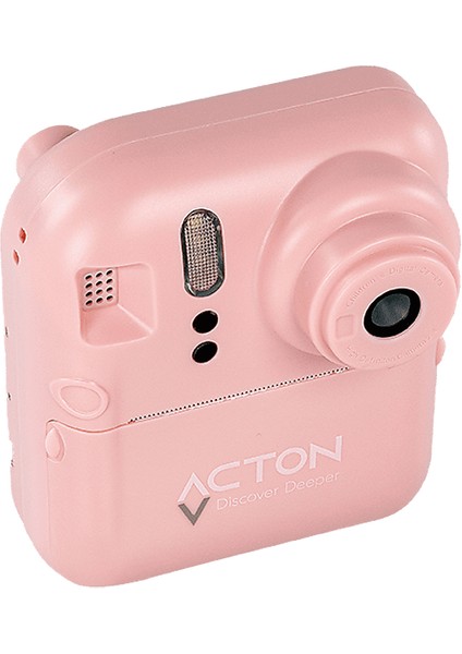 Şipşak Kağıt Baskılı Dijital Çocuk Fotoğraf Makinesi Pembe
