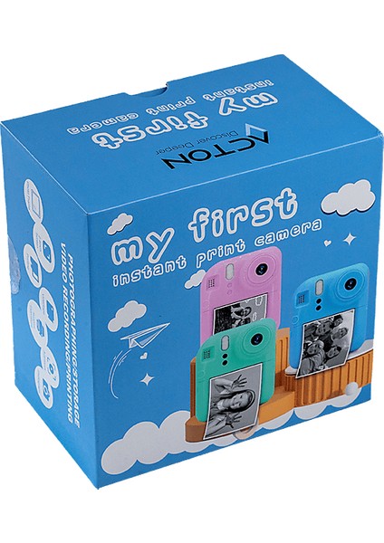 Şipşak Kağıt Baskılı Dijital Çocuk Fotoğraf Makinesi Pembe indirimleri