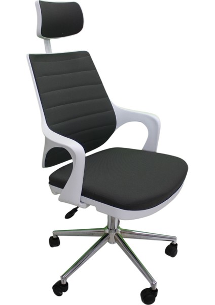 Mi x Plus White-Fabric -(Antrasit) Çalışma Koltuğu Ofis Koltuğu