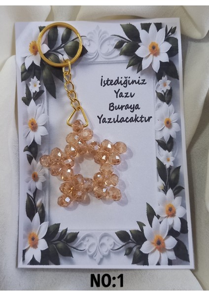 8mm Bal Köpüğü Cam Kristal Boncuklu Kartlı Yıldız Anahtarlık fırsatları