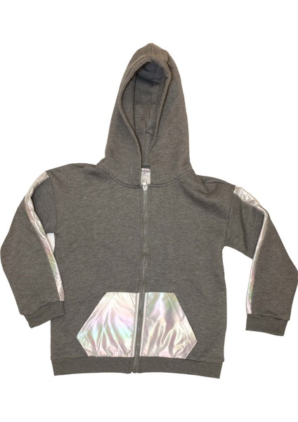SCK-1025 Serbend Kız Çocuk Fermuarlı Sweatshirt