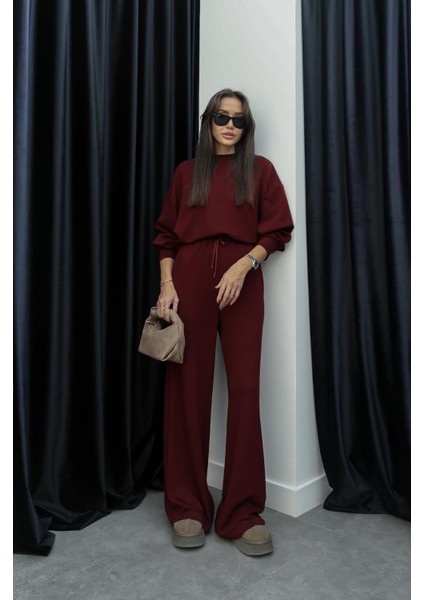 Bordo Claire Modal Eşofman Takım