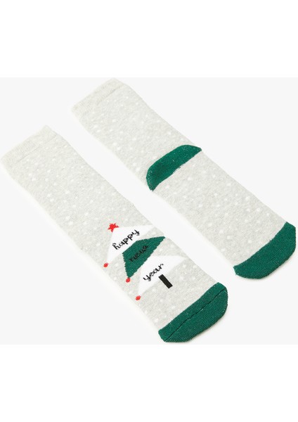 Yılbaşı Temalı Havlu Çorap Yılbaşı Ağacı Detaylı fiyatları