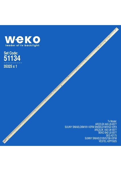 WKSET-6134 35325X1 42 V13 Edge Rev0.8 1 1 Adet LED Bar (54LED)