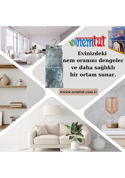 Nem Alıcı Önleyici Rutubet Küf Giderici Emici Korozyon Önleyici Koku Giderici 1 kg 1 Kutu 2 Paket