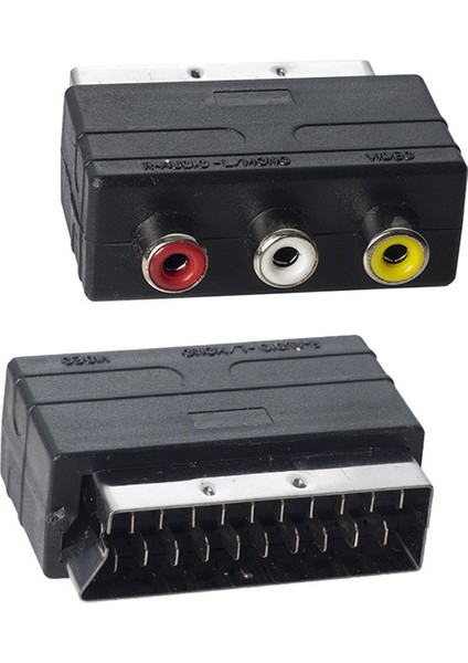 Scart Adaptör In Mini  (Scart Erkek-Rca Dişi Ara Adaptör) (4767) - YLT4009-6801