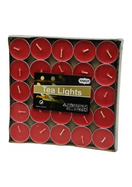 50 Parça Kırmızı Tea Light Mum (4767) - CPB5512-1031