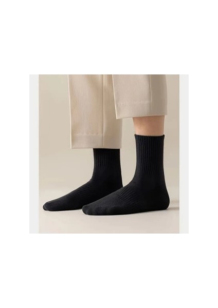 Çorap Evreni Unisex 6'lı Siyah Düz Tenis Çorap fırsatları