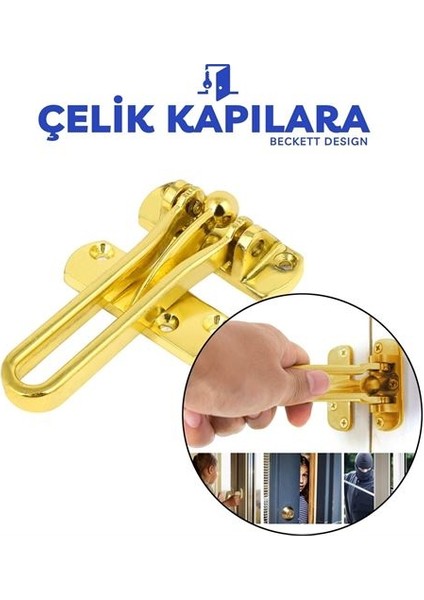 Turk Çelik Kapı Emniyet Kelepçesi Gold Beckett - YLT9906-8054