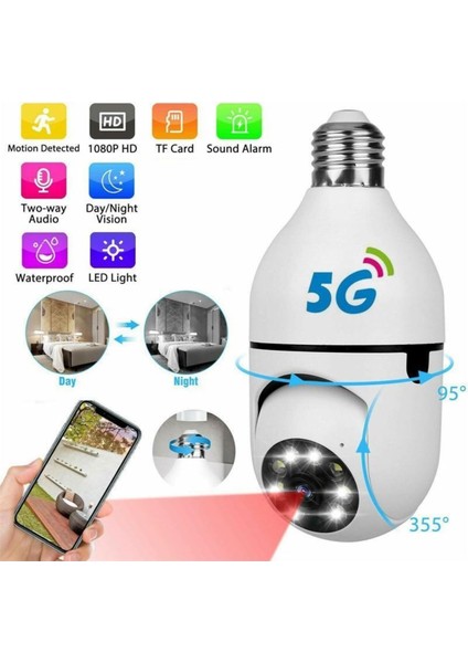 Wifi Panoramik Kamera 360 Derece Kablosuz Kamera (4767) - MCT3386-9610