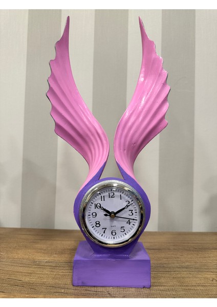 Modern Kanat Saat Polyester Dekoratif Obje