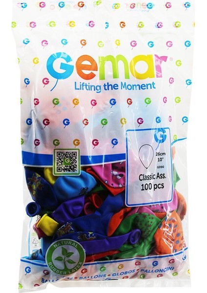 10 Inç - 26CM Karışık Renkli Baskılı Balon (4767)