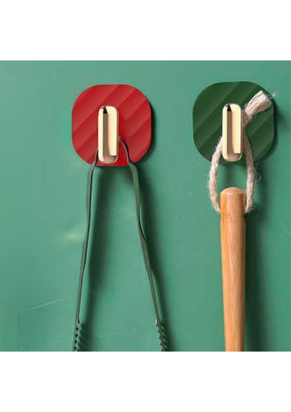 2li Yapışkanlı Retro Askılık Dolap Kapak Kulpu Yeşil (4767) - Lisinya