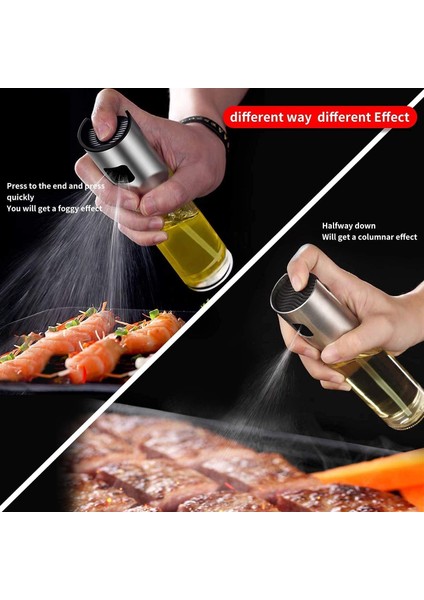 Sprey Cam Şişe Zeytinyağı, Sirke Yağ Püskürtücü Yağdanlık 100 ml (4767)