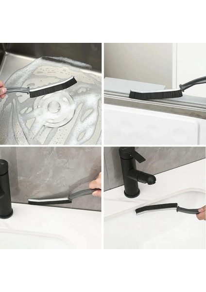2li Çok Amaçlı Multi Ince Temizlik Fırçası Derz Arası Banyo Mutfak Lavabo Detay Temizleme Fırçası (4767)