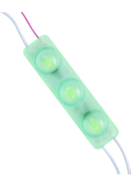 Modül LED 12V 1.5W Yeşil Yanıp Sönen Parlak Tek Renk 2835 69 x 16 mm IP65 160-180LM 160 Derece (4767)