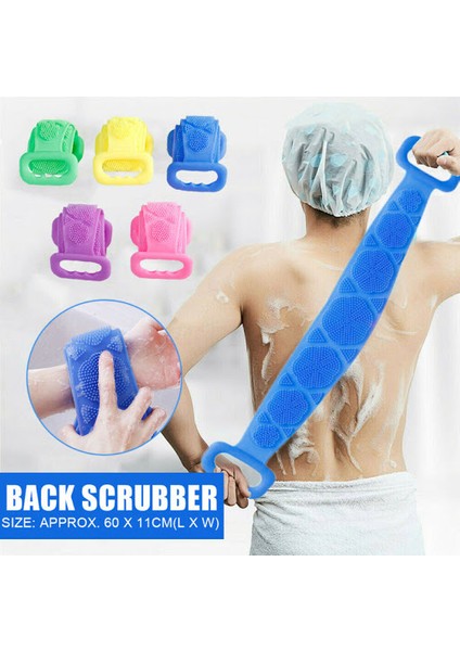Silikon Sırt Kesesi - Sırt Keseleme Fırçası - Banyo Duş Lifi - 60 cm fırsatları
