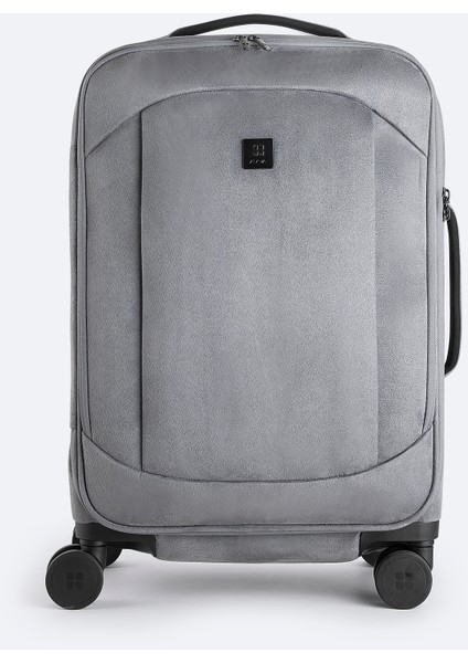 Erkek Gri Laptop Bölmeli Kilitlenebilir Küçük Boy Bavul B008105