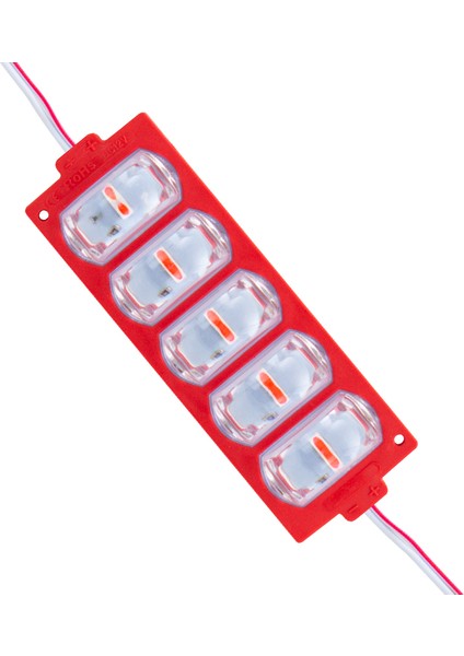 Modül LED 12V 4W Kırmızı 3030 10 x 53.8 mm IP65 260-280LM 180 Derece (4767)