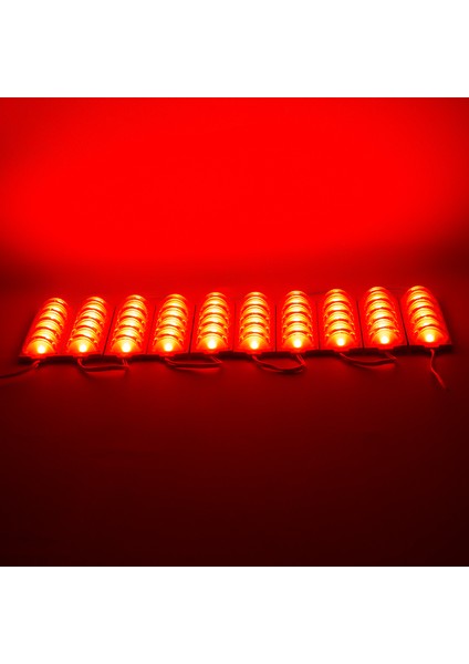 Modül LED 12V 4W Kırmızı 3030 10 x 53.8 mm IP65 260-280LM 180 Derece (4767)