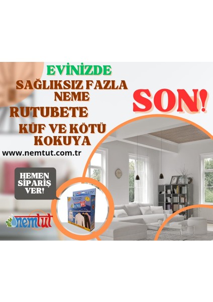 Nem Tutucu Giderici Rutubet Emici Kötü Koku Giderici Küf ve Korozyon Önleyici 5 Kutu 10 Paket 5 kg