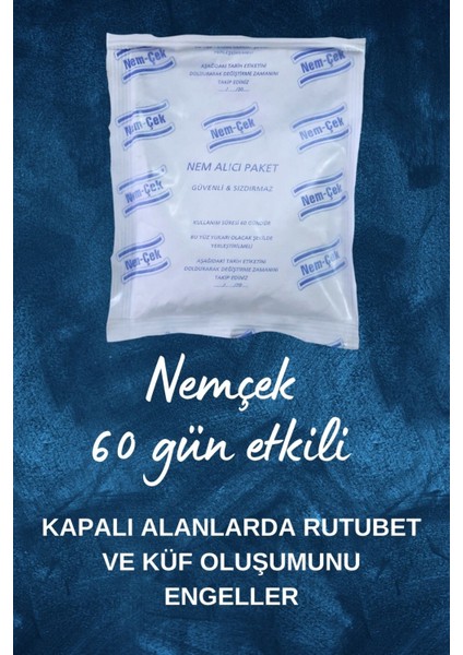 Nemçek Nem Emici Çekici Rutubet Alici Küf Önleyici Kötü Koku Giderici 2000 gr (10 Paket)