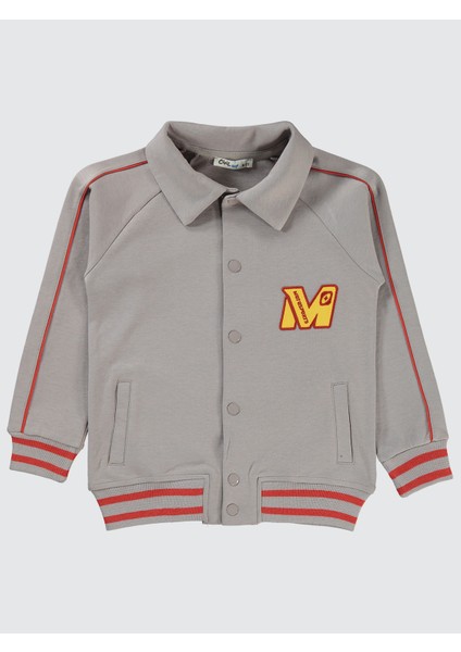 Erkek Çocuk Hırka 6-9 Yaş Gri