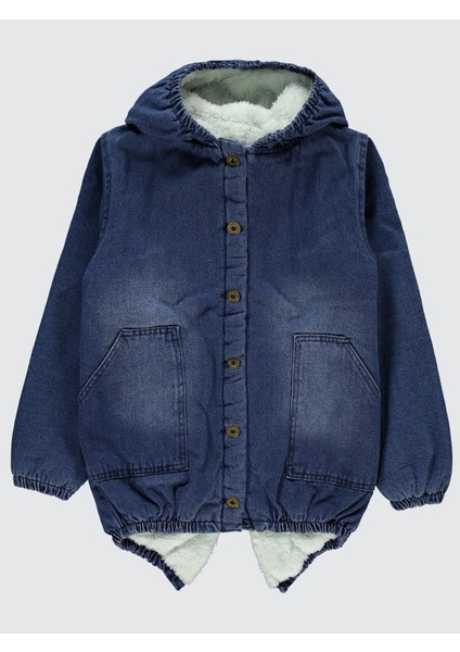 Kız Çocuk Mont 6-9 Yaş Mavi