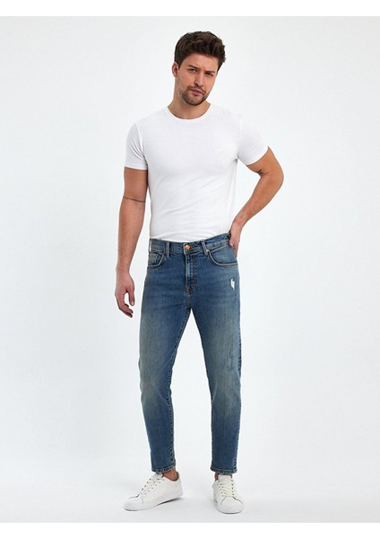 Erkek Dıego X Y Dar Paça Orta Bel Jean Pantolon