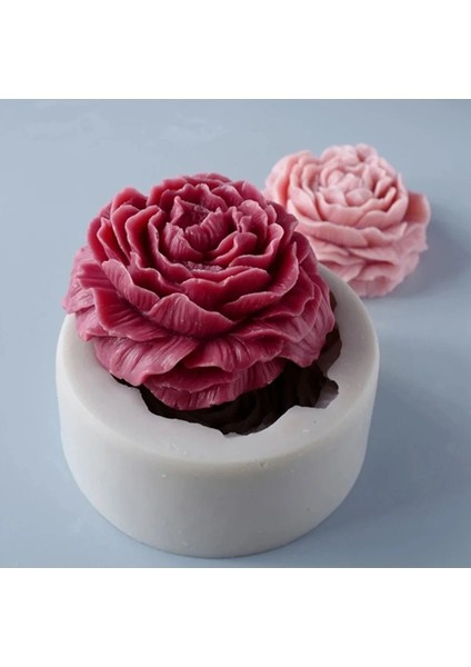 Orta Boy ( 8.5 cm Çap )Şakayık Çiçek Mum Silikon Kalıbı fiyatları