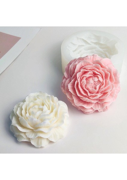 Orta Boy ( 8.5 cm Çap )Şakayık Çiçek Mum Silikon Kalıbı modelleri