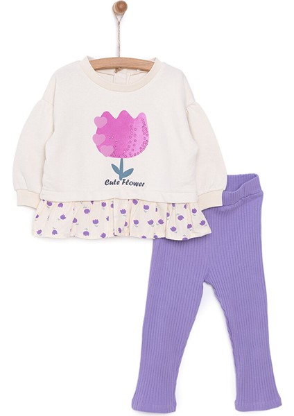 Tulip Kız Sweatshirt - Tayt Kız Bebek