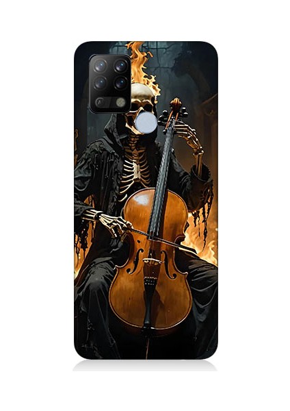 Tecno Pova Uyumlu Iskelet Çello Desenli Silikon Kılıf