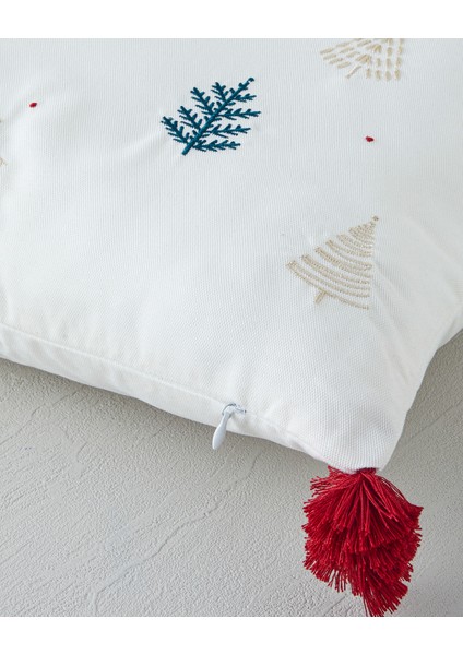 Pinejoy Nakışlı Dekoratif Kırlent 33X50 cm Ekru fiyatları