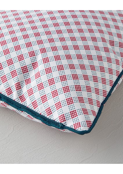 Righe Kırlent Kılıfı 45X45 cm Kırmızı - Beyaz fiyatları