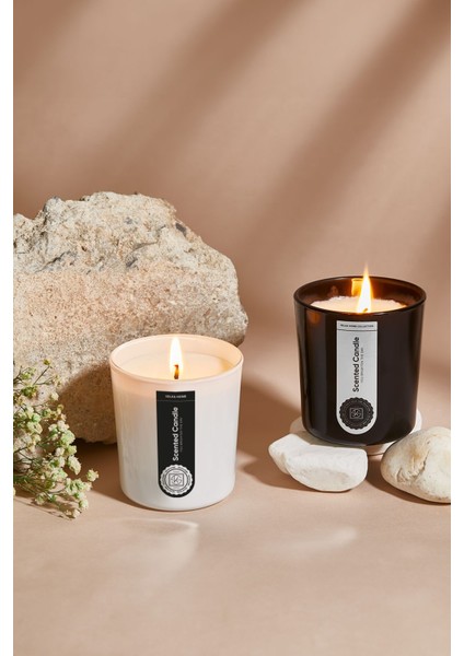 Bliss 2'li Cam Tasarım Kokulu Candle Mum