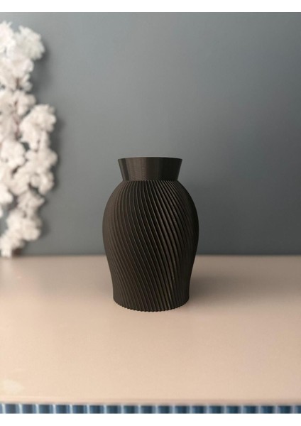 Tekno Trust Modern Şık ve Dekoratif Dayanıklı Boncuk Vazosu | Salon- Seramik Görünümlü Plastik Vazo