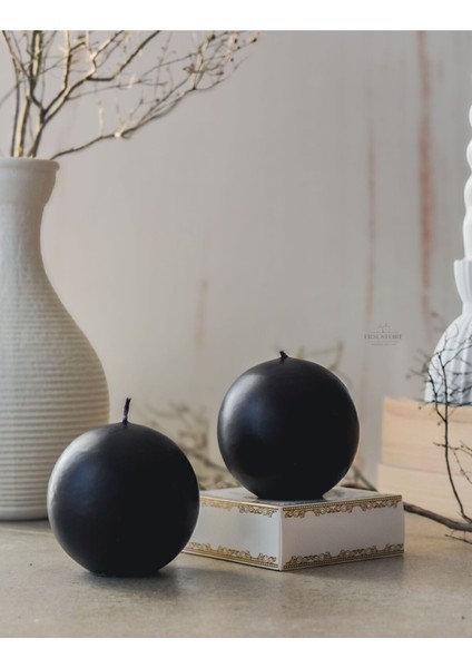 2 Adet Kokulu Yuvarlak Soya Wax Küre Daire Yuvarlak Ev Dekorasyonu Hediyelik Mum
