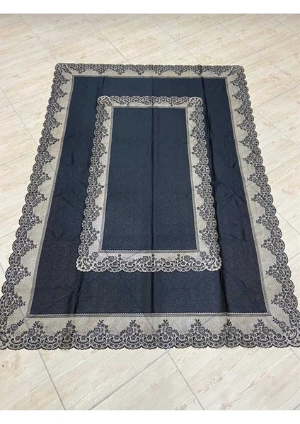 Tekno Trust Flaş Ürünler Siyah Tül Masa Örtüsü 160 x 220 Dersiz Masa Örtüsü Kare Masa Örtüsü Out