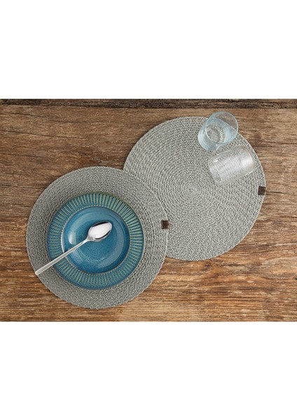 Dalia Jüt 2'li Amerikan Servis 35 cm Gri