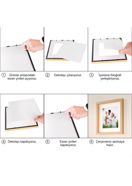 Tekno Trust Yapışkanlı Sök-Tak Paspartulu Altın 21X21CM Kare Fotoğraf Çerçevesi - 3'lü Paket fırsatları
