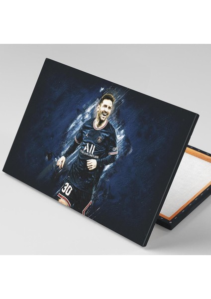 Lionel Messi Paris Saint Germain Futbol Football Player Yatay Kanvas Tablo fiyatları