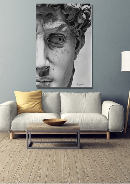 Michelangelo Heykel Görünümlü Kanvas Tablo Salon Oturma Yatak Odası Antre Için Duvar Dekoru