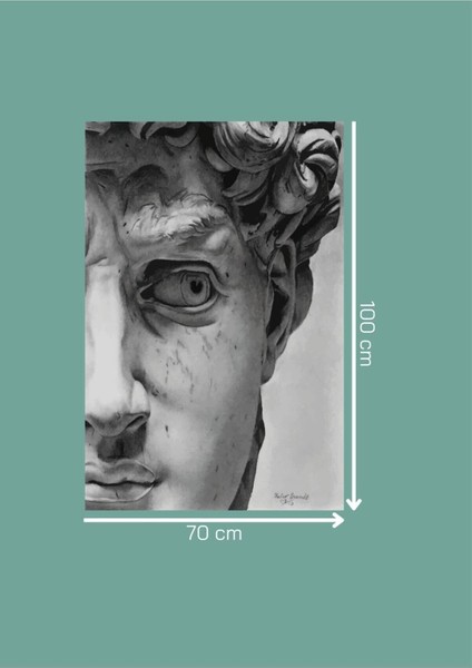 Michelangelo Heykel Görünümlü Kanvas Tablo Salon Oturma Yatak Odası Antre Için Duvar Dekoru